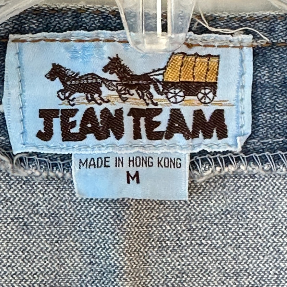 Vintage Jean Time Denim Jean Button Up Y2K Vest, size Medium - Picture 4 of 7